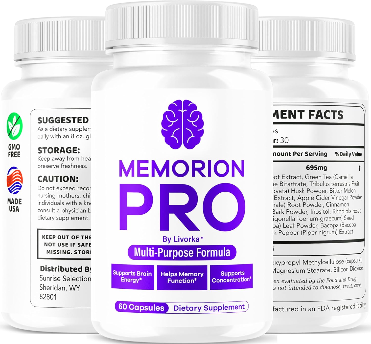 Memorion Pro Multipurpose Capsules - Official Memorion Pro Daily Support Brain Health Supplement Pills Advanced Formula, MemorionPro Premium Brain & Memory Focus, 60 Capsules for 1 Month - Image 9