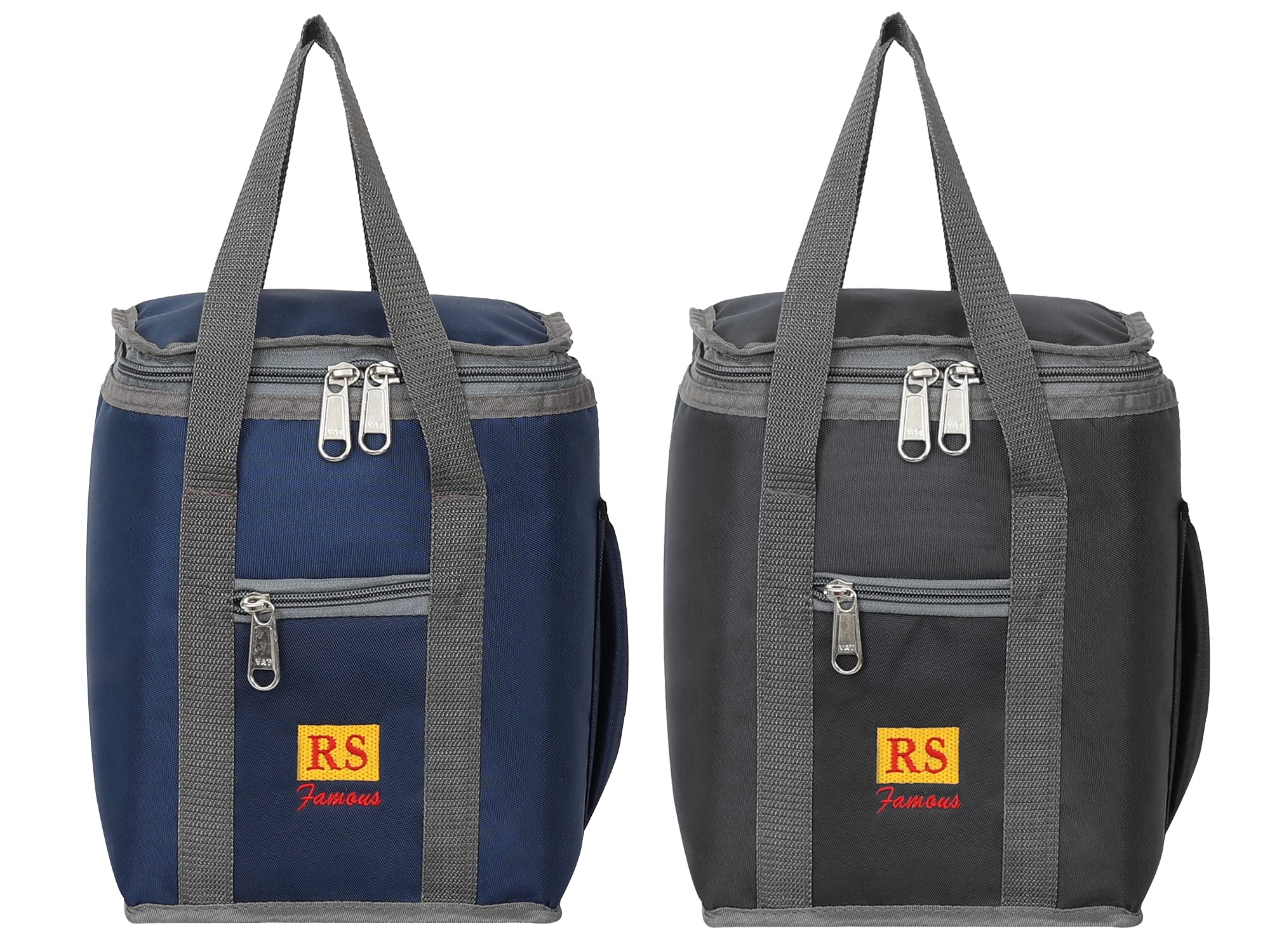 RS Famous Lunch Bag for Office School College 10L Tiffin Bag (Pack of 2) Waterproof Lunch Bag (Blue & Grey (B0BFM6H2QV) Amazon Price History, Amazon Price Tracker