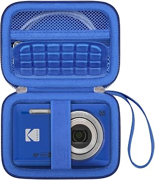 Canboc Hard Case for KODAK PIXPRO FZ55/ FZ45/ FZ43/ FZ53 16MP Digital Camera, Vlogging Camera Bag, Zipper Mesh Pocket fit Cable, SD Card, Blue Case Only