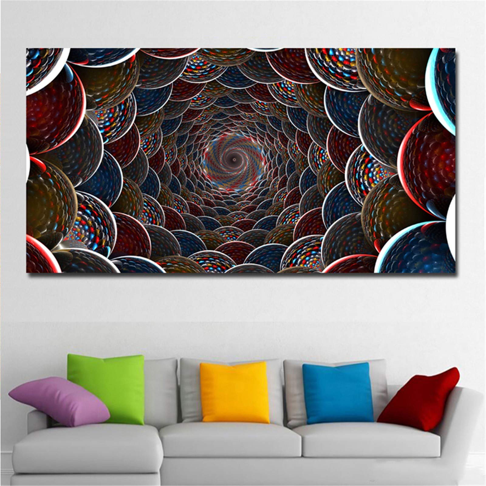 Point de croix diamant 5D DIY grand format 24x48 pouces avec strass carrés mandala