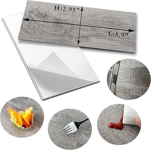 Vista 106 de AULIGET - Azulejo tipo metro de 3 x 6 pulgadas, autoadhesivo para loseta en muro, losetas de cloruro de polivinilo (PVC) grueso para muro