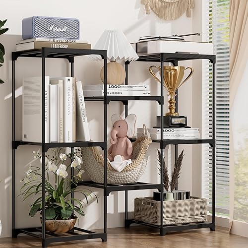 Miniatura 5 de Soportes para Plantas de Interior, Estante de Plantas de Exterior de Metal para Múltiples Plantas, Soporte de Plantas en Escalera con 8 Macetas,