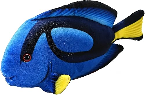 Wild Republic Arrecife de coral, pez cirujano, animal de peluche, 6 pulgadas, regalo para niños, juguete de peluche, botellas de agua recicladas