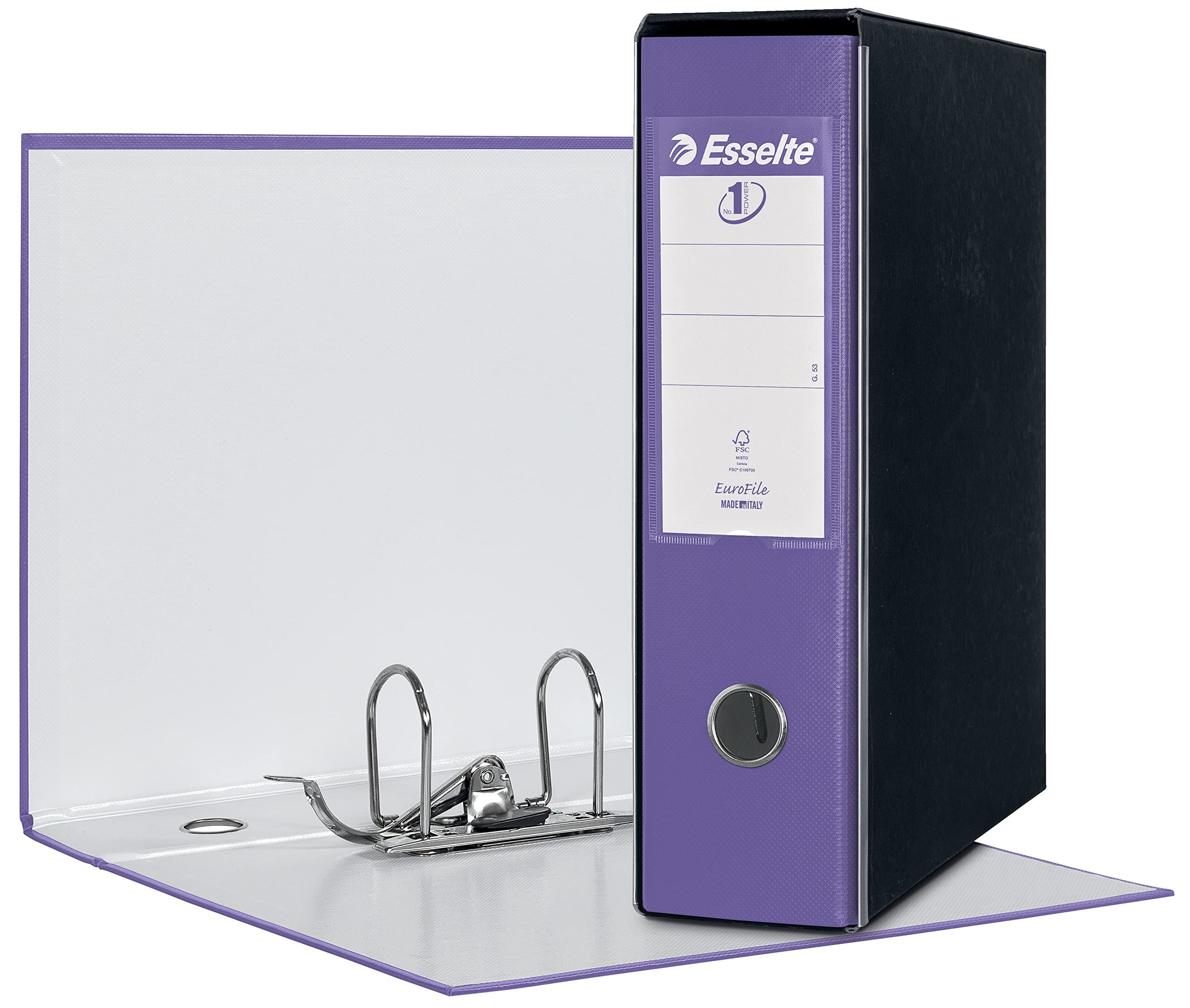 6 Registratori Esselte EUROFILE - Formato Commerciale 8 Cm, Colore Fucsia - Foto 11