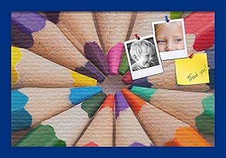 PinPix pin Cork Bulletin Board Made from Canvas, Corlored Pencil Tipping Point 20 x 30 Inches (Completed Size) and Framed in Blue Stain on Beech 4