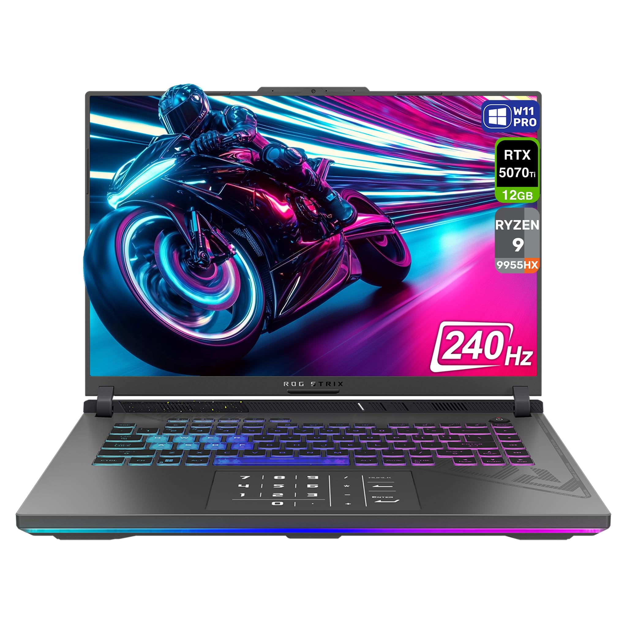 Amazon.com: ASUS ROG Strix G16 Gaming Laptop, AMD Ryzen 9-9955HX