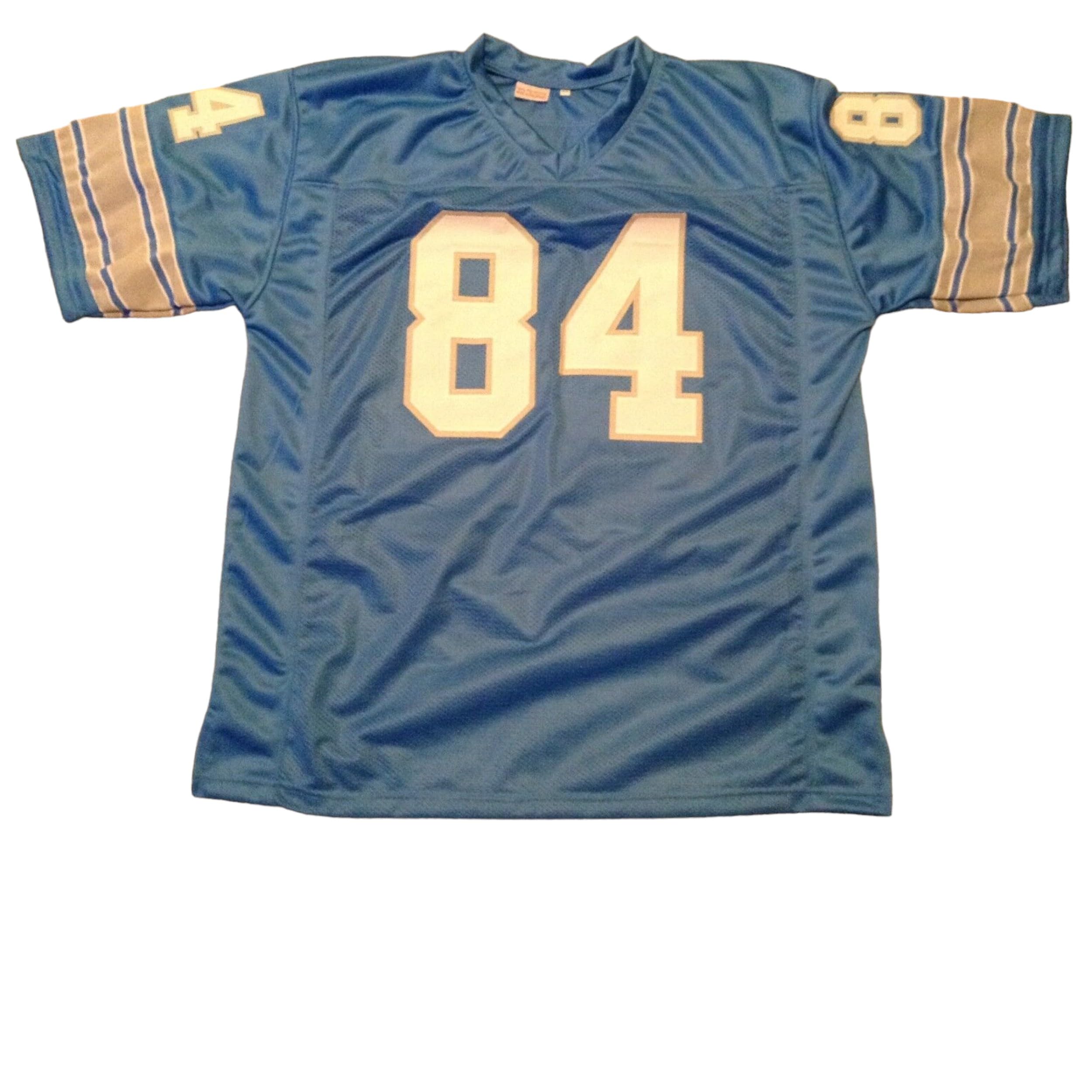 Generic Herman Moore Blue Jersey Stitched Custom Football New No Brand/Logos (US, Alpha, XX-Large, Regular, Regular, Blue)