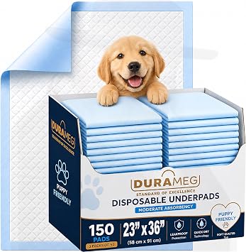 Puppy Training Pads 2336 Medium-Absorbency Disposable Pee Pads for Dogs & Pets | Underpads for Incontinence, Baby & Toddler Training, Adult Care, Hospitals, Furniture & Home Protection 150 Count