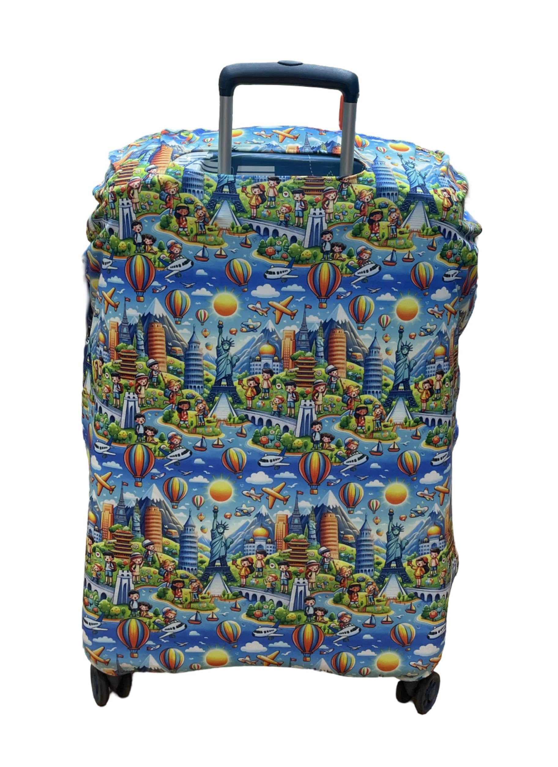 Travelsky Elastic Polyester Dust Protector Luggage Covers for Suitcase Kids Blue Design, 75 cm 28 inch Large Size (B0D45N72H5) Amazon Price History, Amazon Price Tracker