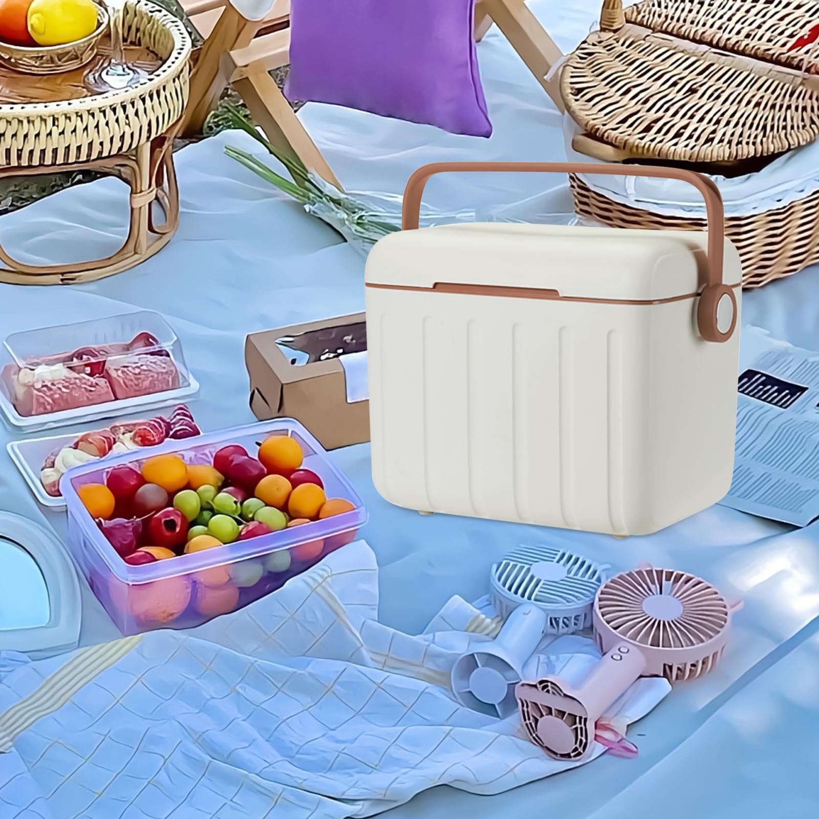 Cooler Da Campeggio Scatola Frigo Latte Da 6 Litri | Frigo Da Auto Per Campeggiatori Picnic Pescatori Spiaggia Viaggio Vacanza Barbecue Pesca Eventi