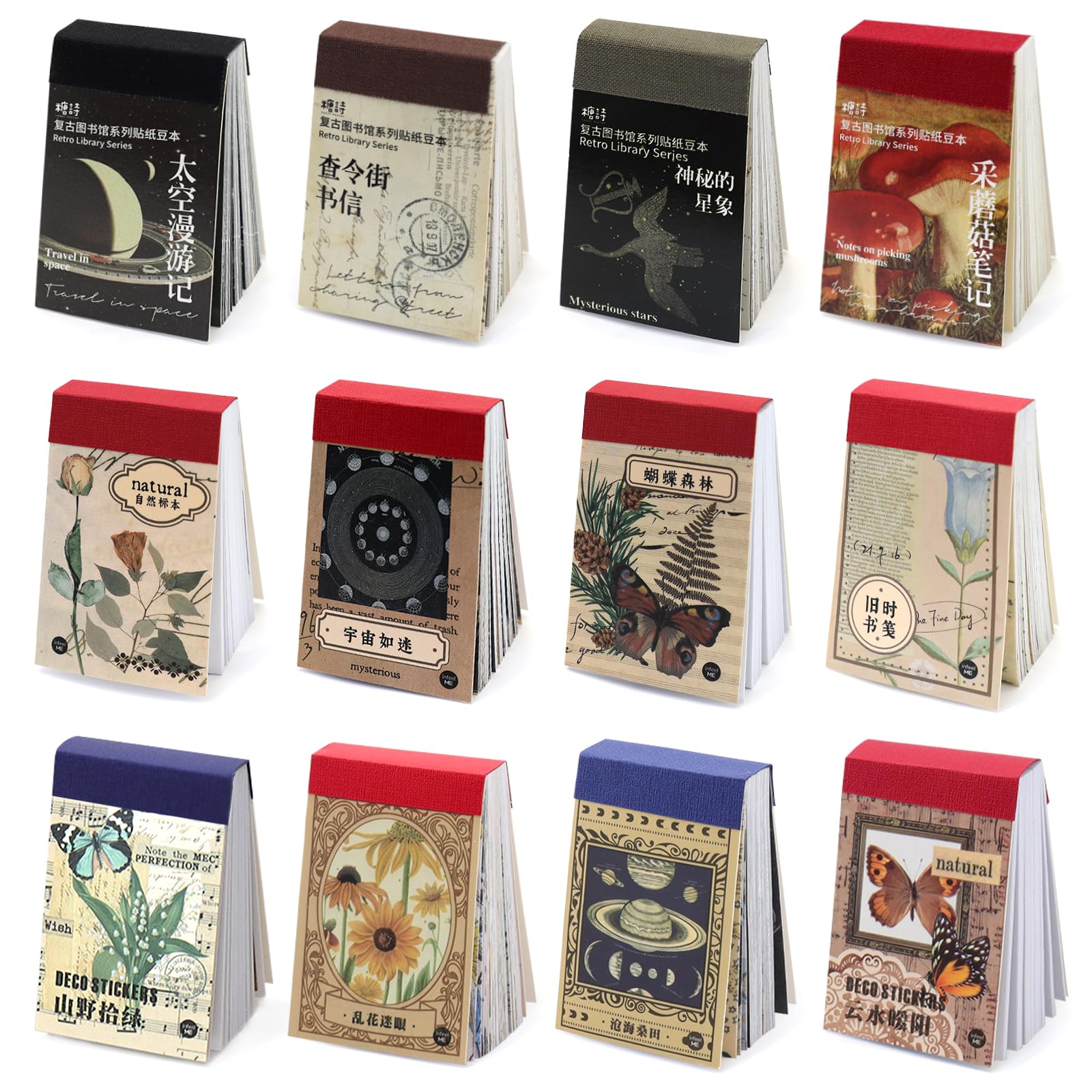 Zestaw 600 naklejek Washi, 12 zestawów, pamiętnik, pamiętnik, pamiętnik, notatnik, naklejki do scrapbookingu, artykuły do tworzenia kart i rękodzieła, dekoracji laptopa
