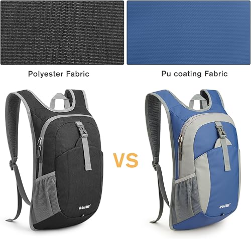 Miniatura 6 de G4Free Mochila de senderismo de 12 litros, mochila de senderismo pequeña y ligera para viajes al aire libre, mini bolsa de hombro plegable