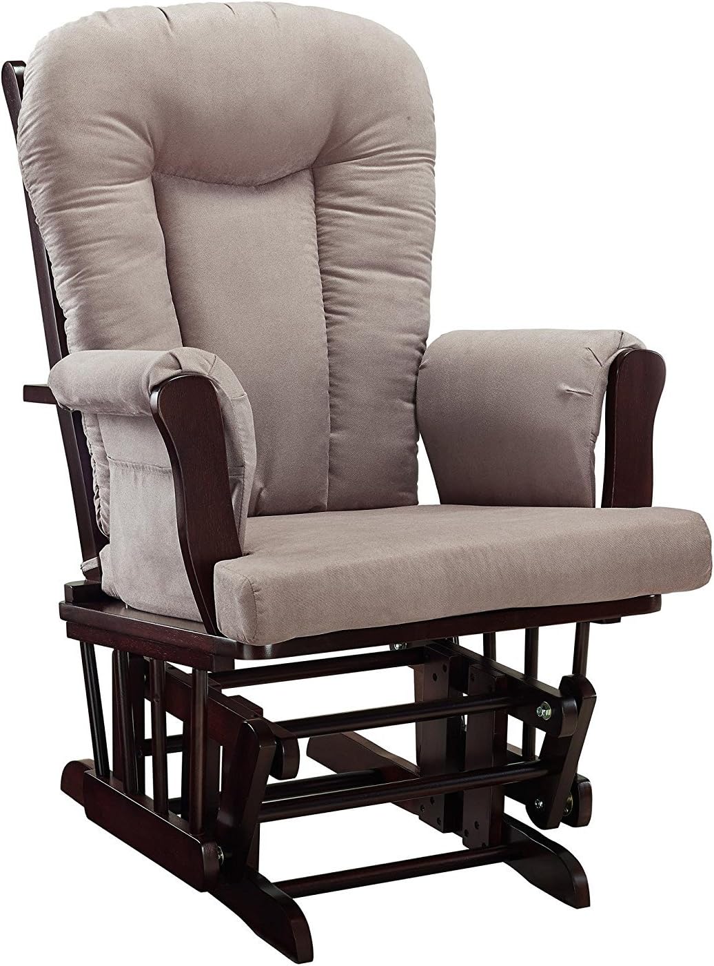 Baby Relax Glider Rocker and Ottoman, Espresso/Gray