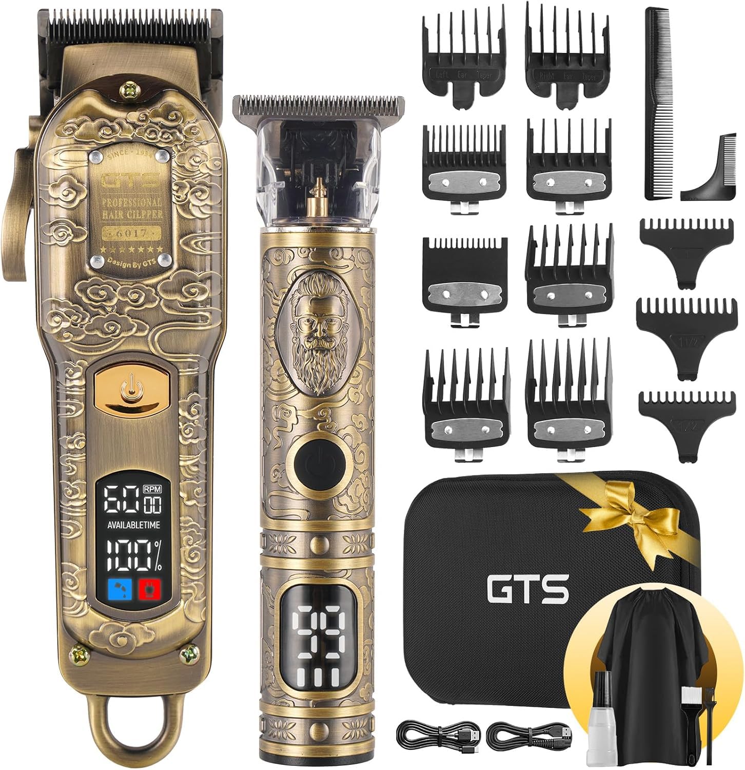 Haarschneidemaschine & Barttrimmer für Männer Profi-Haarschneider (Bronze)