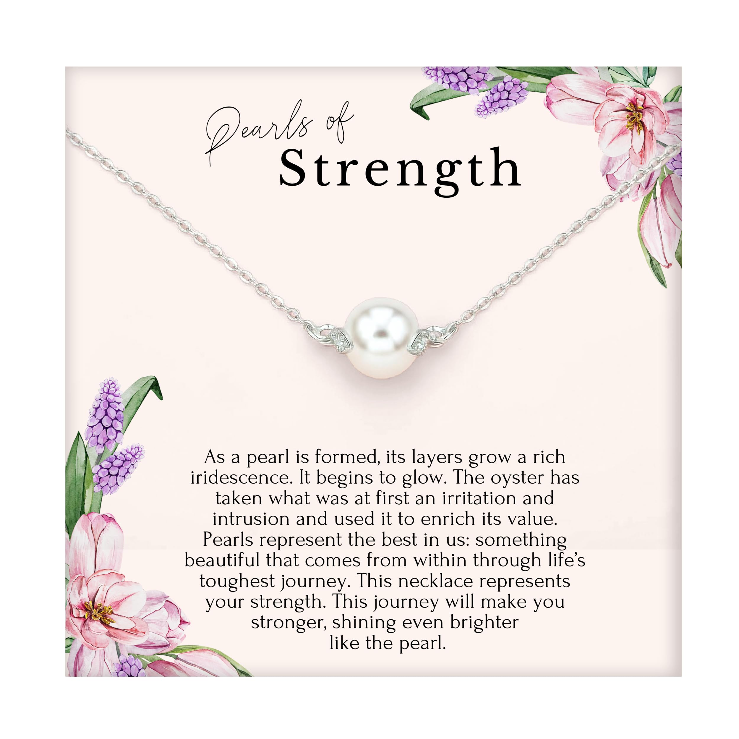 Inspirational Gifts for Women, Motivational Strength Necklace, Infertility Gift For Her, Cancer Warrior Necklace