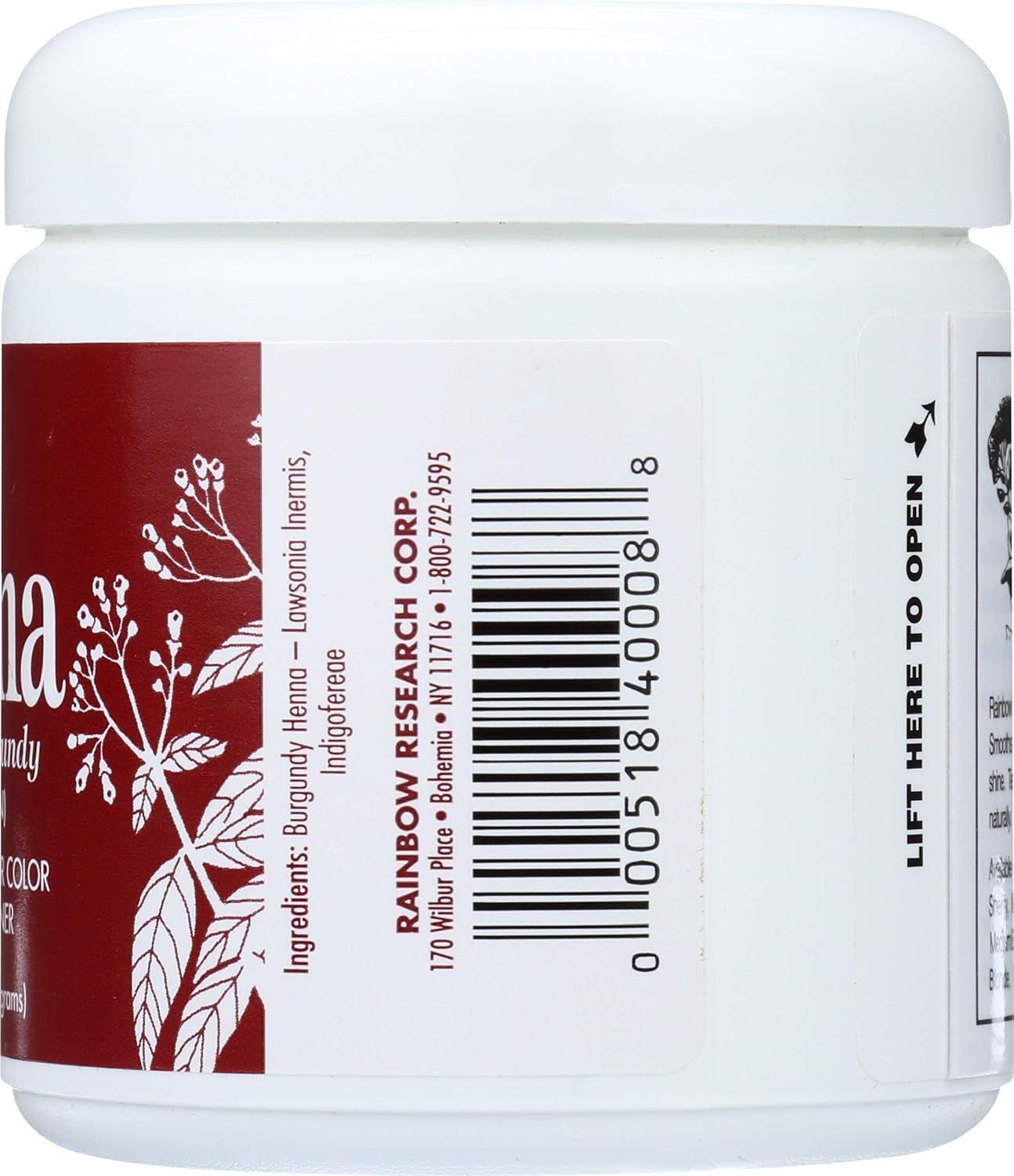 Rainbow Research Henna Hair Color and Conditioner, Persian Burgundy Dark Auburn, 4 Ounce : Beauty & Personal Care