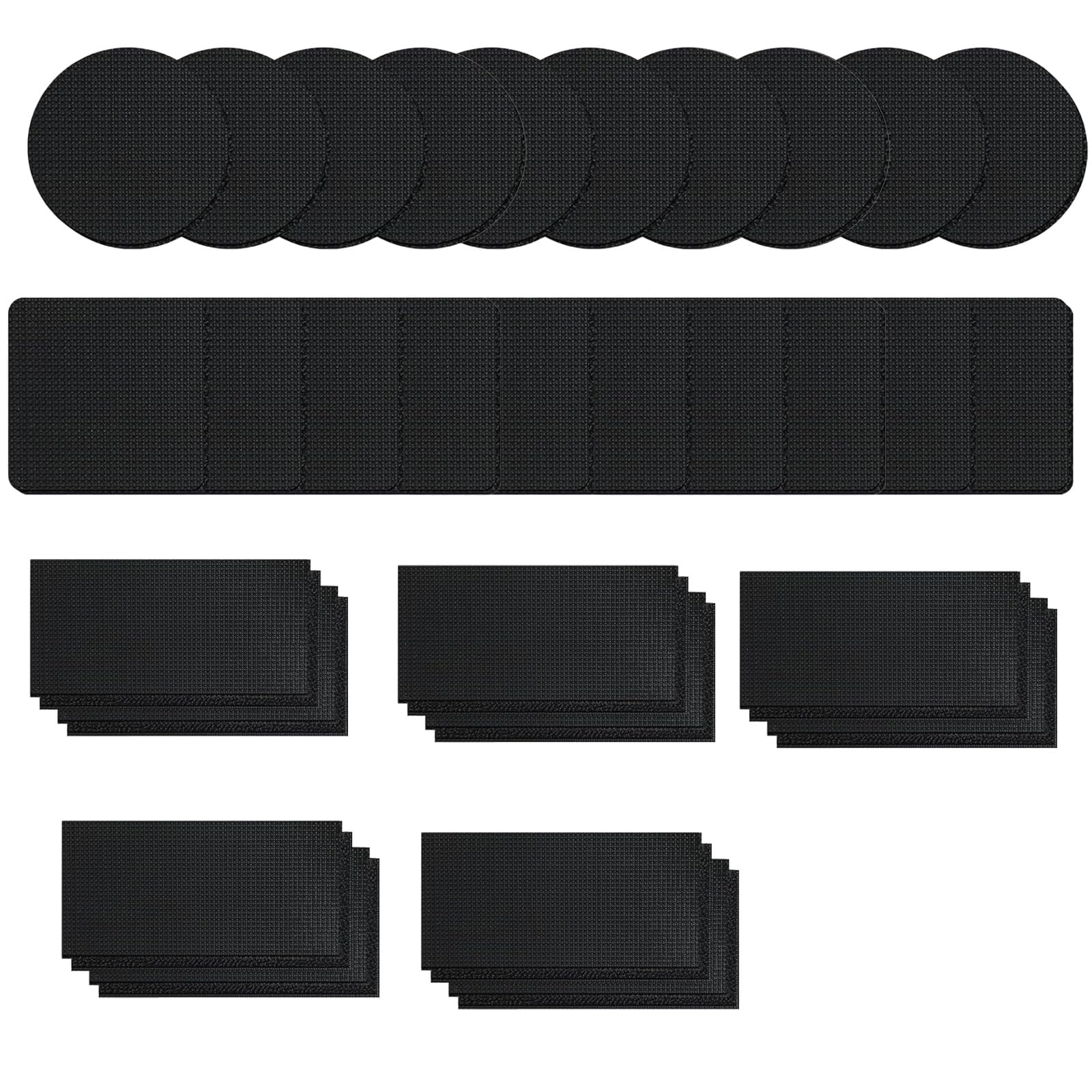 Atnayo Black 20 Pairs Rug Gripper For Carpeted Floor, Washable Reusable Rug Grippers From Rug To Carpet