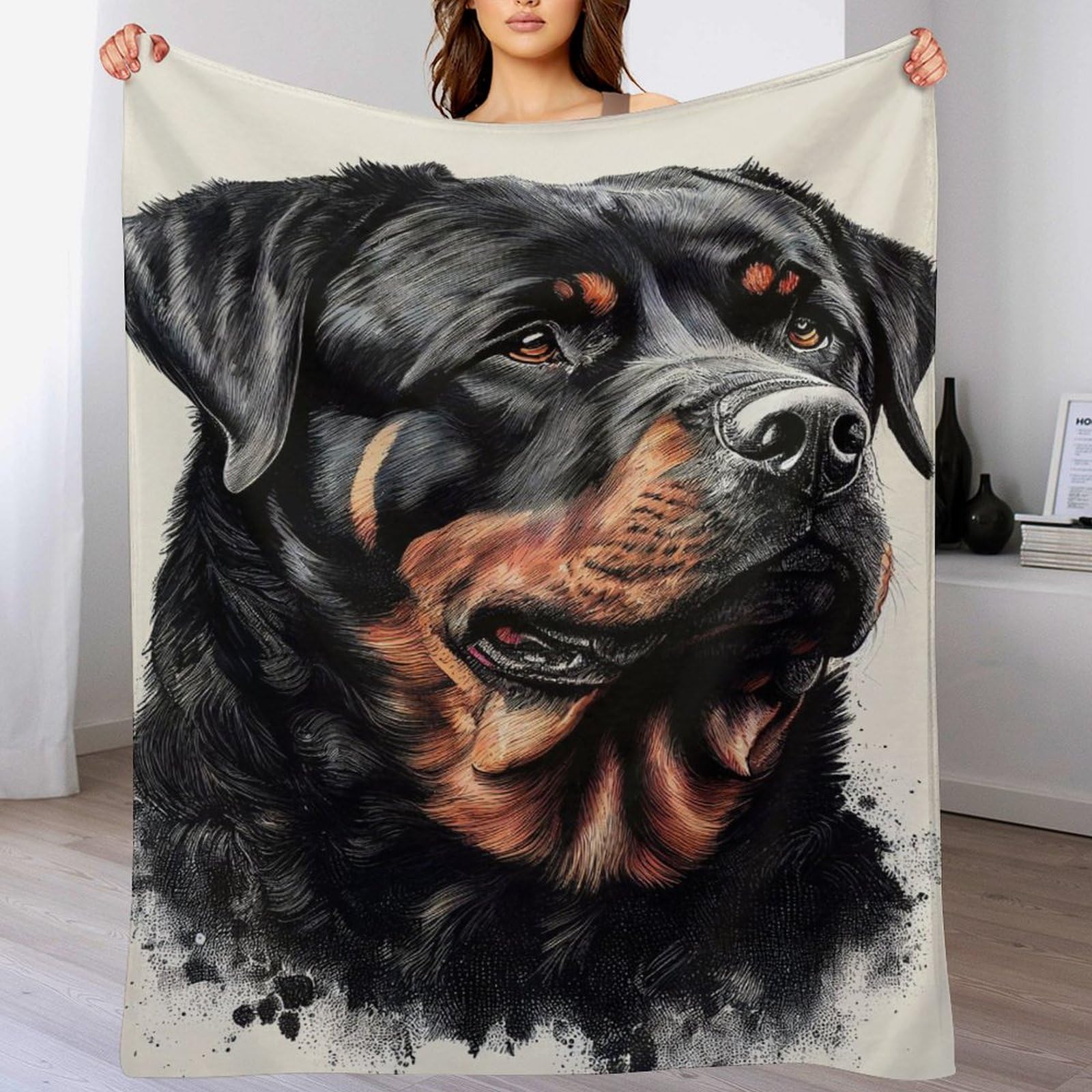 Couverture polaire chien 100x130 cm en flanelle lavable pour canapé