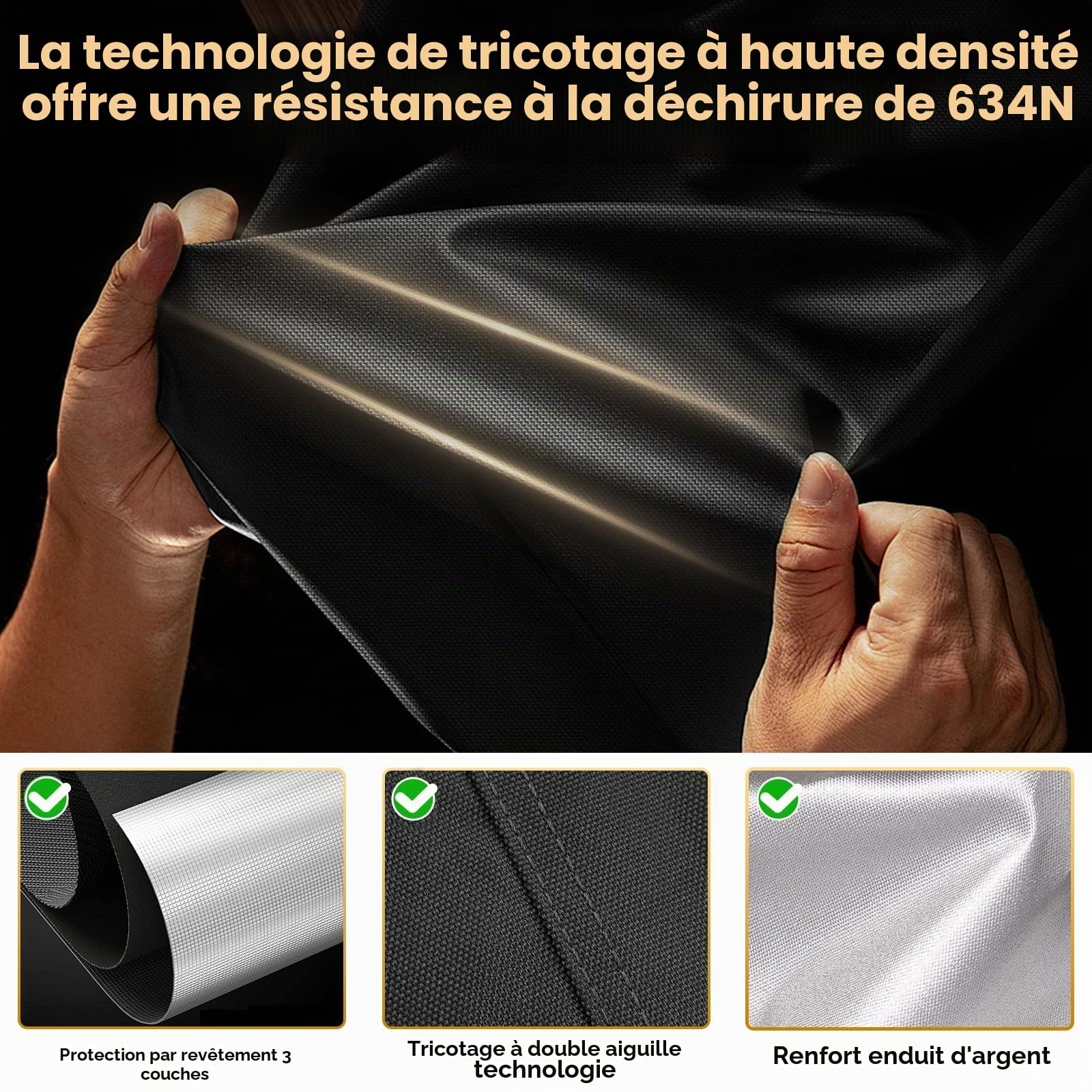 LXKCKJ Bâche rectangulaire Oxford 420D pour piscine hors sol, 2,7 x 5,5 m | Imperméable à l'eau 10 000 PA, coupe-vent, résistant aux déchirures, protection UV UPF50+, coupe l'évaporation