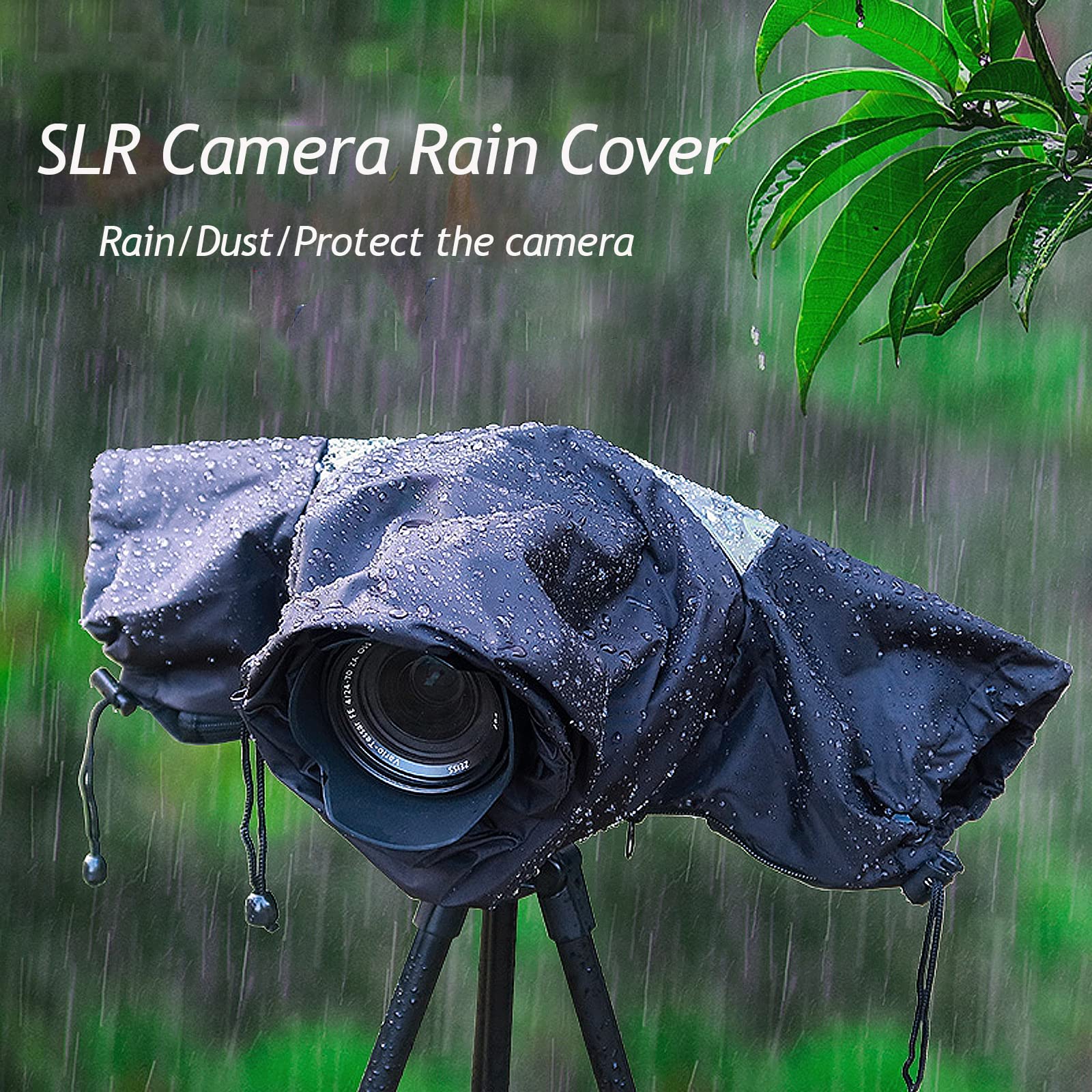 Copertura Della Macchina Fotografica Antipioggia Impermeabile Copertura Della Pioggia Per Fotocamera Pieghevole con Finestra Di Visualizzazione Trasparente per Fotocamere Reflex Digitali Nikon Canon