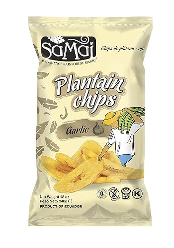 Miniatura 11 de SAMAI Pacific Sea Salt Plátano Chips de 1.2 onzas (paquete de 36) – Sin gluten, totalmente natural, sin OMG y Kosher