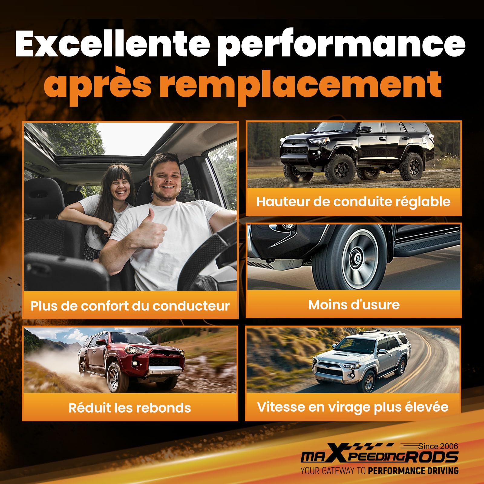 maXpeedingrods pins Ressort Pneumatique Arrière pour Mercedes W211 S211 | 211 320 09 25, 2113200925, A 211 320 09 25, A2113200925