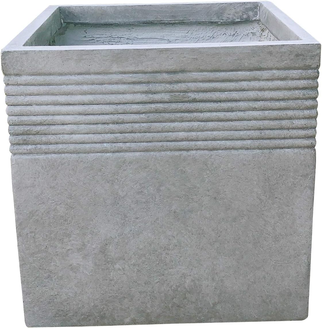 Kante 17.7 x 17.7 x 17.7 Lightweight Modern Square Outdoor Concrete Planter, Ideal for Succulent Ficus Plants, Natural Concrete