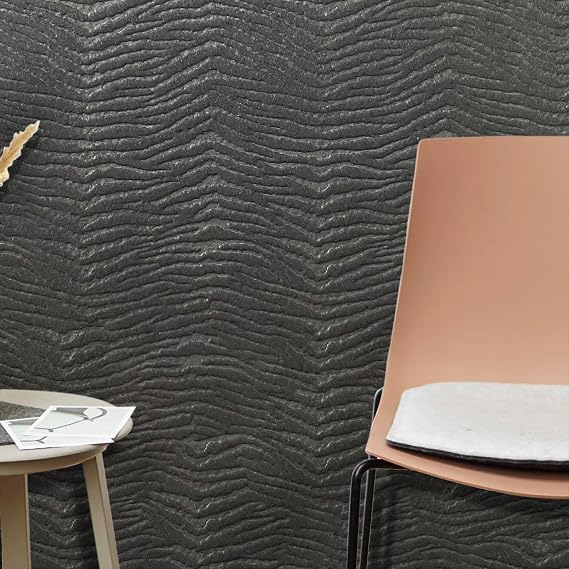 Tink 3D Kendinden Yapışkanlı Duvar Kağıdı Yeni Nesil Akustik Keçe Panel Desenli 52x98 cm (Koyu Gri, 10 Adet 5 m²)
