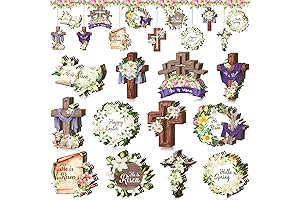Easter He Is Risen Cross Ornaments for Tree