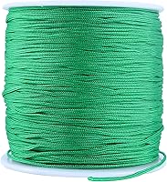 Vista 120 de KONMAY 1 rollo de cuerda de nailon para hacer pulseras de 150 yardas, trenzado de nailon Shamballa Macramé/cordón de cuentas de 0.4mm, cordón