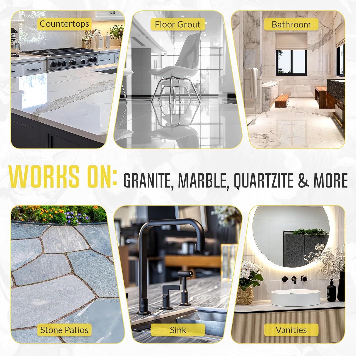 Rock Doctor Granite Sealer for Marble, Stone, and Tile Countertops, Vibrant Shine with Stain Resistant Moisture Protection, Interior and Exterior Use, Pack of 2