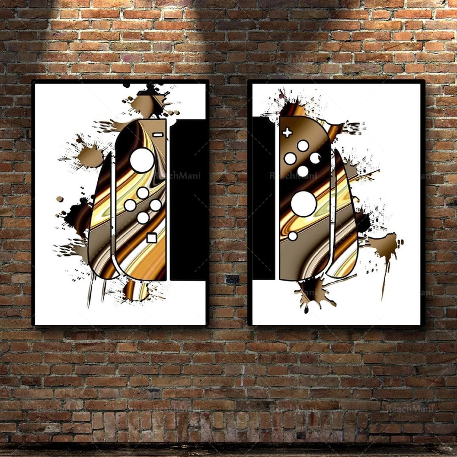BMGKYAGL Cuadro clásico de consola de videojuegos. Impresión de control remoto de consola. Póster de consola de videojuegos (80 x 120 cm, sin marco).