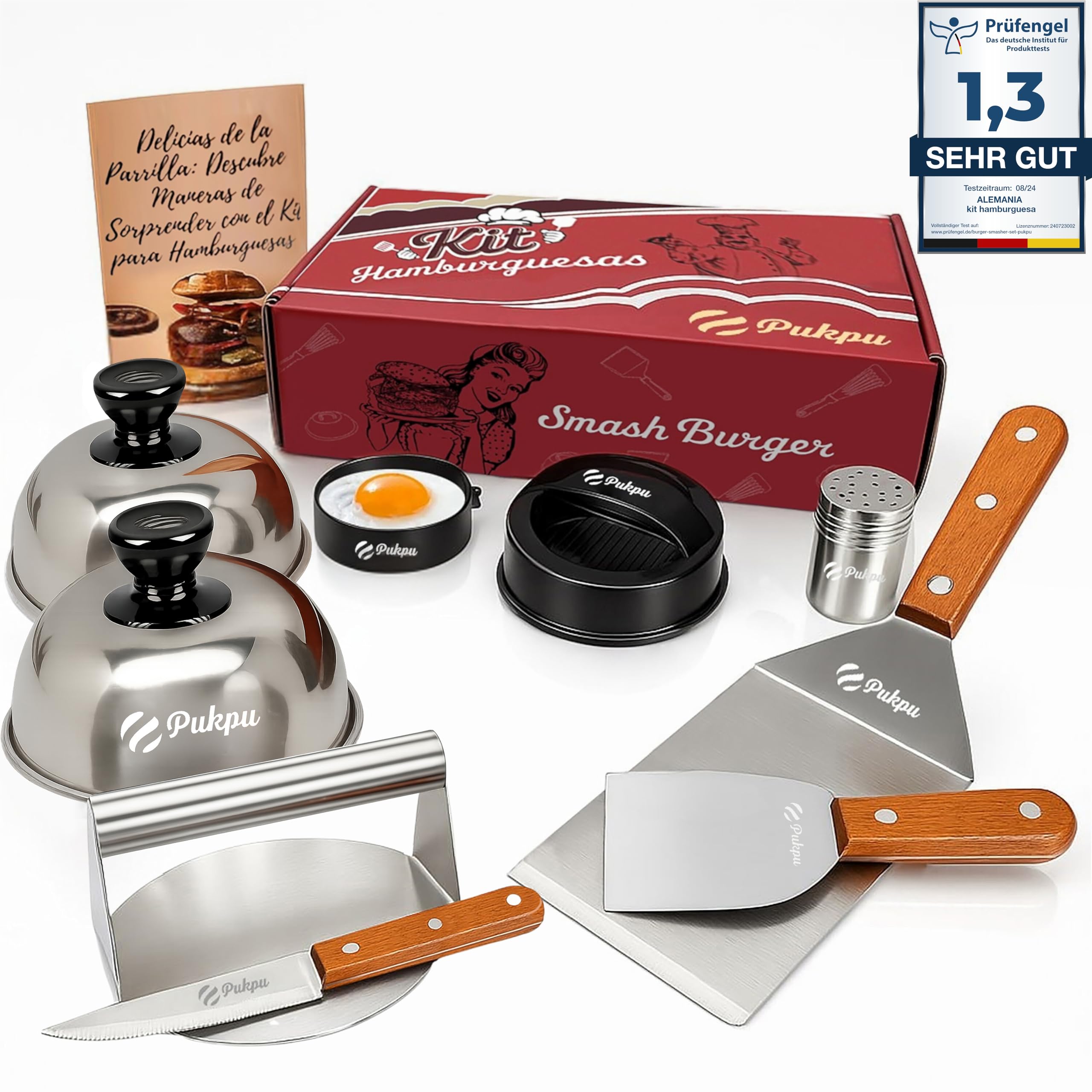 Smash Burger Kit Smash Burger roestvrij staal 304 - Smasher, Smash