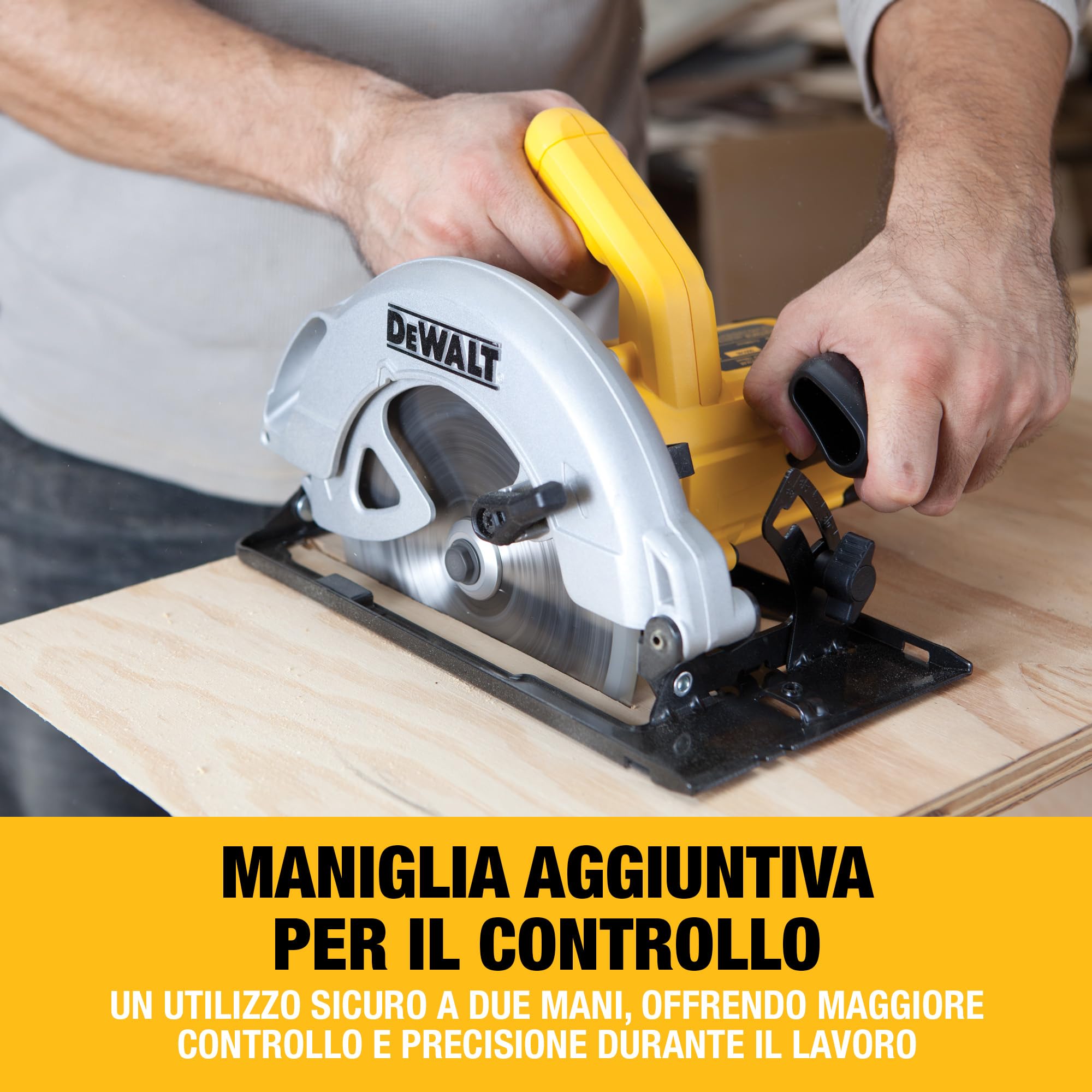 DEWALT Sega circolare con lama da 184mm, Motore da 1350W, DWE560-QS
