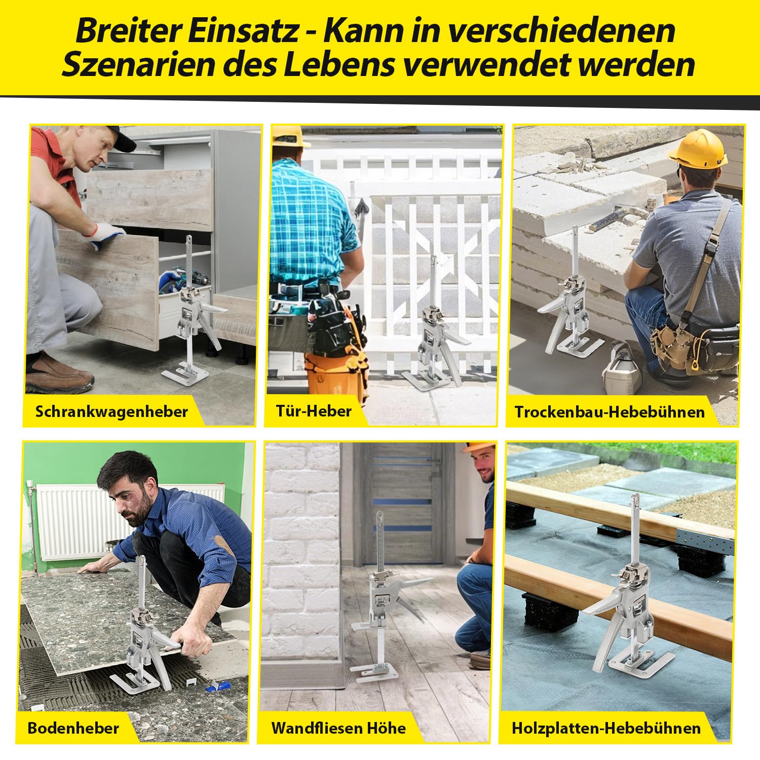 30 cm Arbeitssparender Arm, 4 Stück Arm-Handhebewerkzeug, Höhenversteller mit Skala, Langsam und Schnell Hebefunktion, Mobelheber für Schwere Möbel, Handheld Jack Tool, Bis Zu 150KG