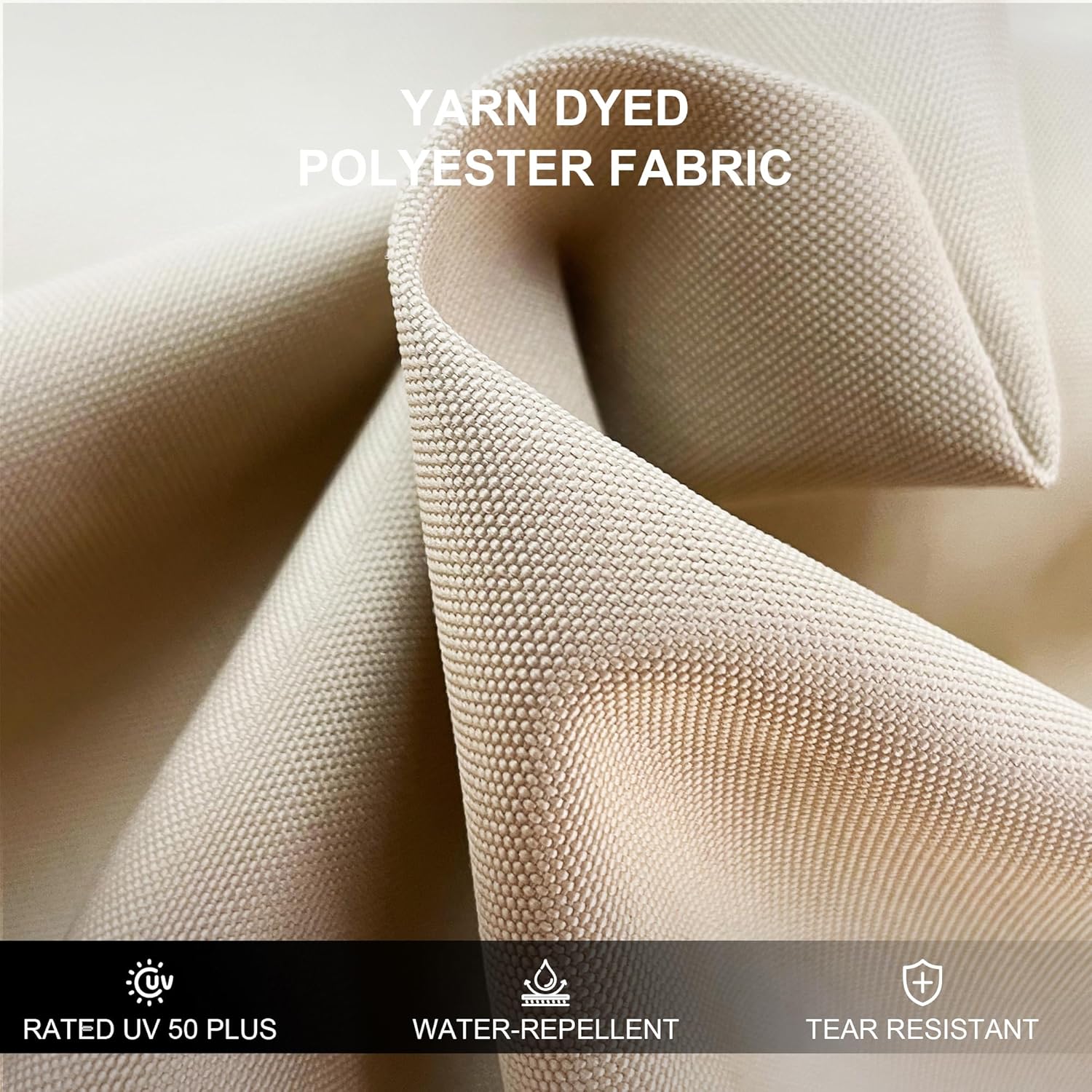 PURPLE LEAF 13 FT Cantilever Patio Umbrellas with Base Included, Large Round Offset Umbrella with 360° Rotation, Outdoor Aluminum Pool Umbrella for Pool Lawn Garden, Beige