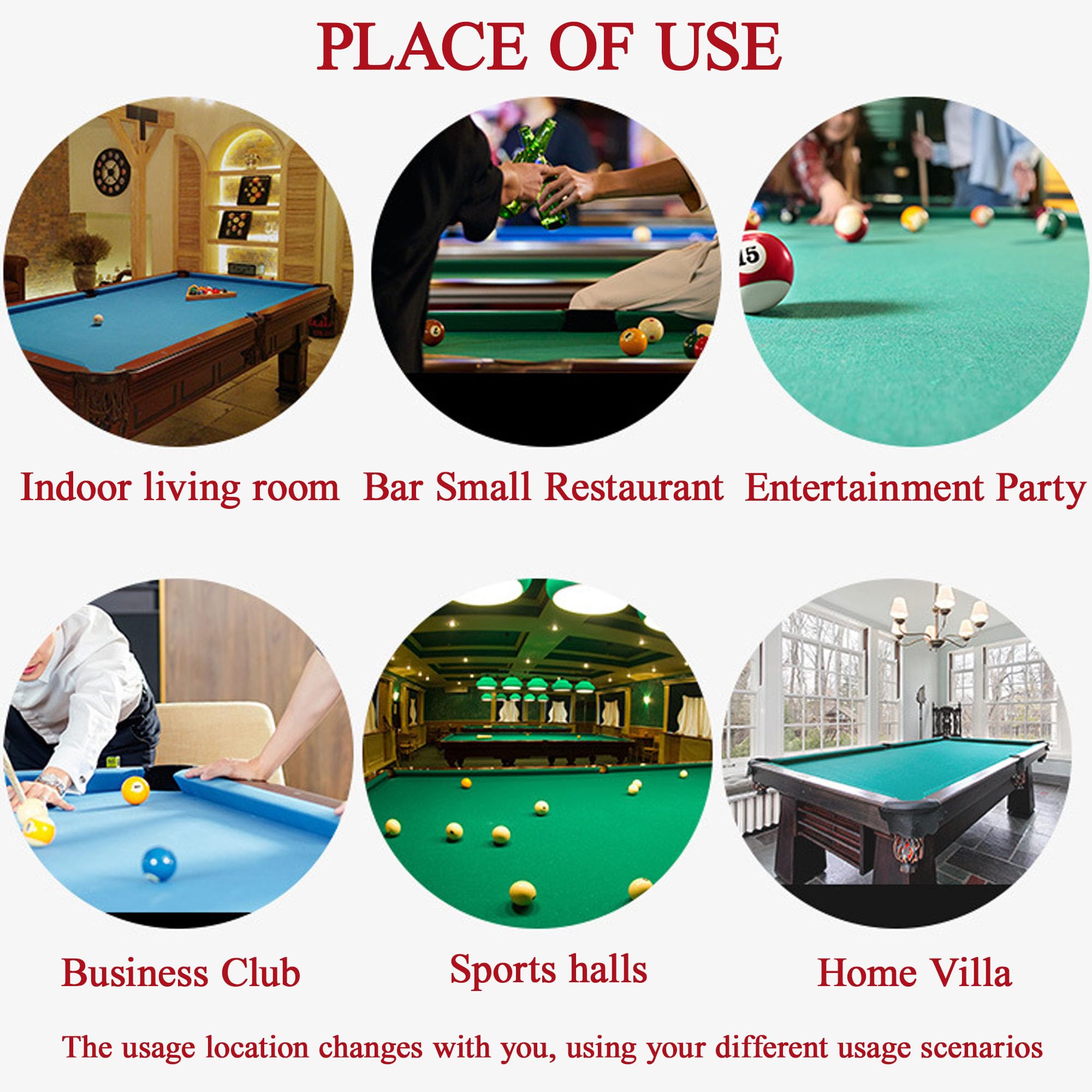 6 Pool Queue Halter Wand montiert Pool Queue Rack Holz Farbe Pool Queue Stand, Wand montiert Billard Stick Halter, Clip Zubehör für Snooker Spiele Billard Clubs Bars Billard Spieler