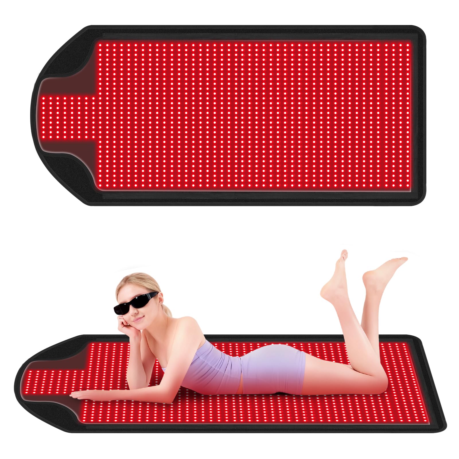 Body Red Light Therapy Mat LED Exercise Mat Large 74 8 33 5 in Floor Light Pad with