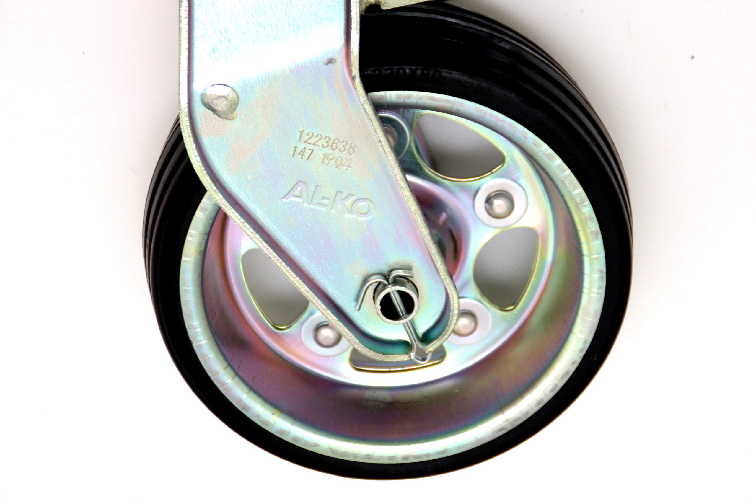 trailer parts4u Original Alko Profi Automatik Stützrad 230x80 / 60 mm Rohrdurchmesser 500kg mit Flansch Lange Ausführ. 1223638