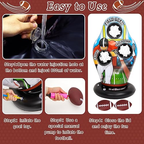 Miniatura 4 de Flotadores inflables de fútbol para piscina, agua, juegos de fútbol para niños, juego de lanzamiento de natación para playa, patio, exterior,