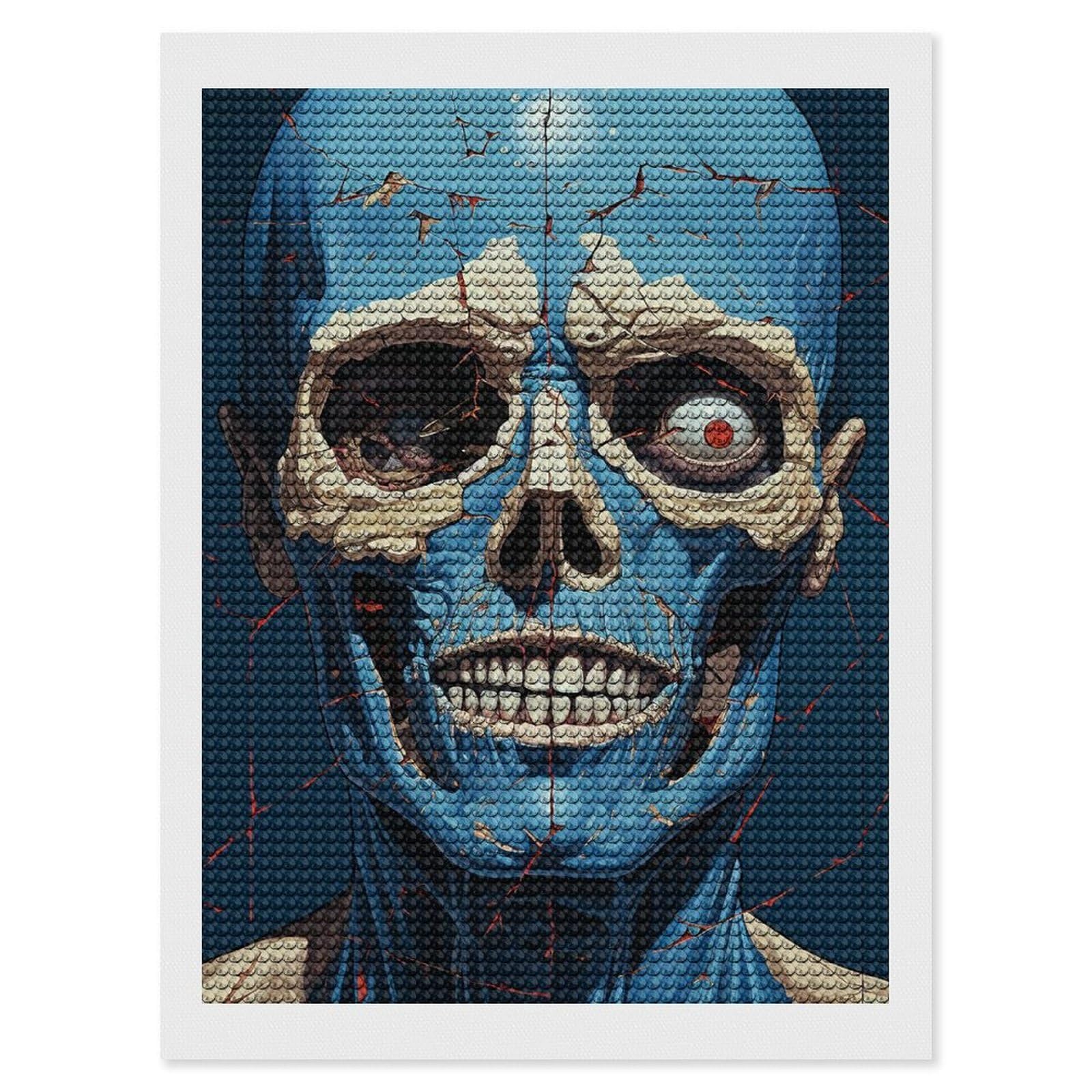 Skeleton in Front of Me Diamond Art Kits for Adults, DIY 5D Diamonds Painting Kits for Beginner, Round Full Drill Diamond Dots Painting, Diamonds Pictures Gem Art and Crafts Wall Decor 12"x16"