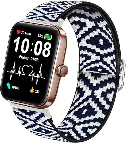 Miniatura 9 de Compatible con correas de reloj inteligente AITAFY, correa de repuesto ajustable de nailon elástico Sahouden compatible con AITAFY ID207FVYAO