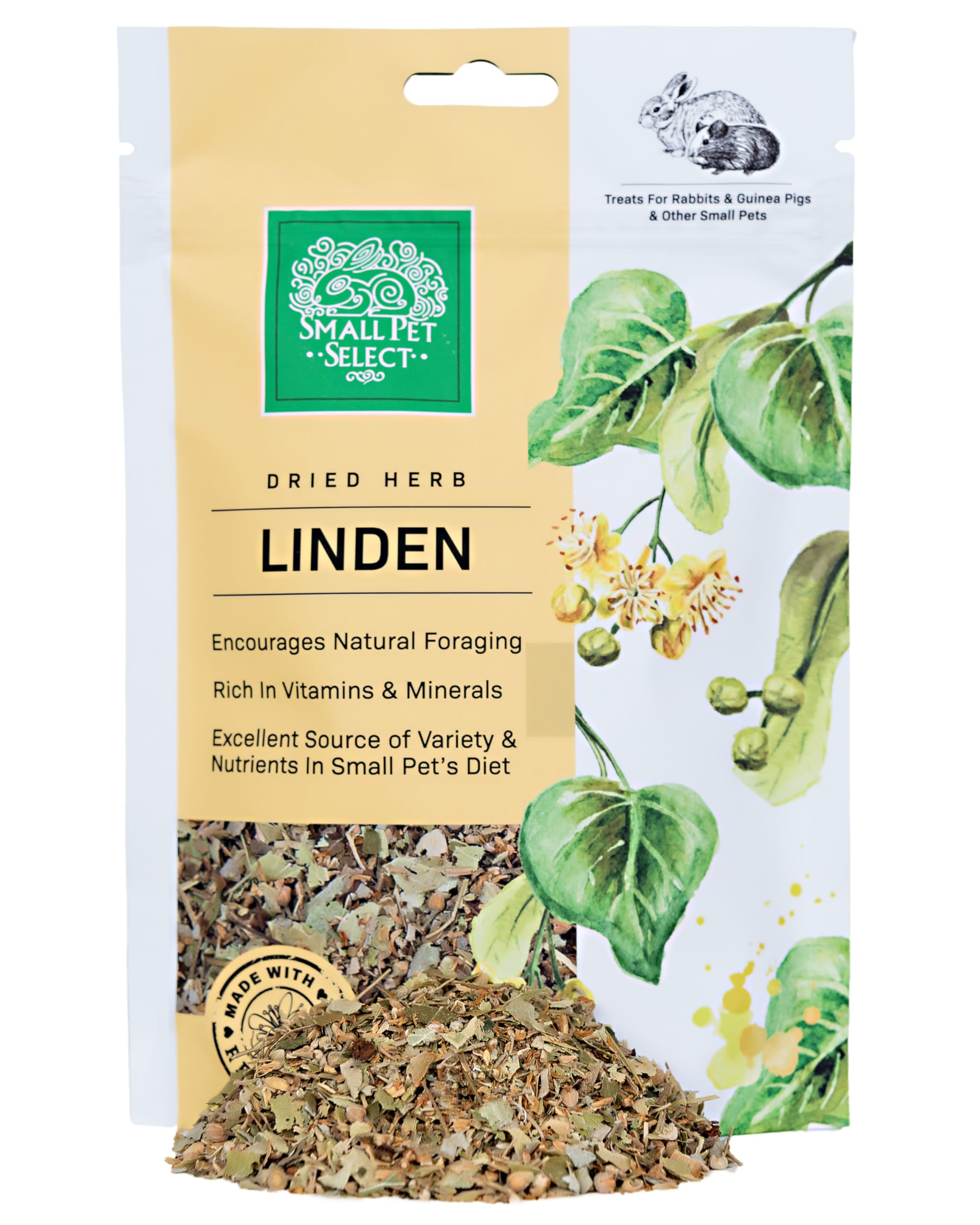 Small Pet Select - Linden, a Natural Herbal Treat for Adult Rabbits and Guinea Pigs, 2oz