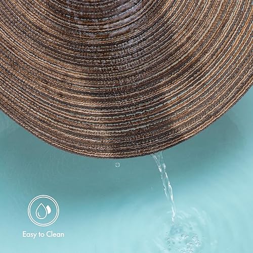 Miniatura 5 de Winknowl Juego de 4 manteles individuales redondos trenzados, lavables, tejidos resistentes al calor, para mesas de cocina, comedor, manteles