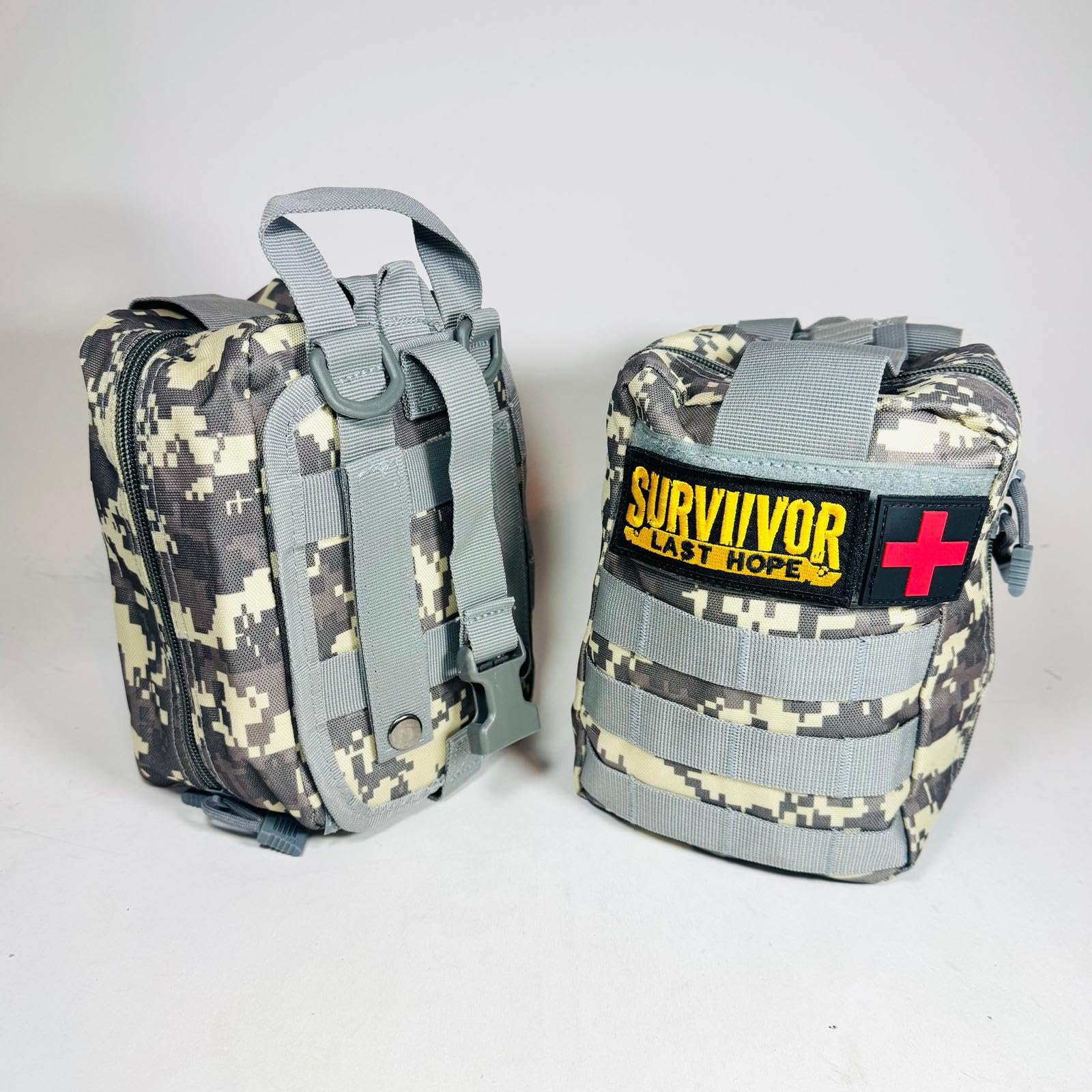 Kit di Sopravvivenza Avanzato – Kit di Emergenza con 20 Strumenti Multifunzione e Più di 60 Articoli di Primo Soccorso – Estremamente Completo – Pratico - Leggero