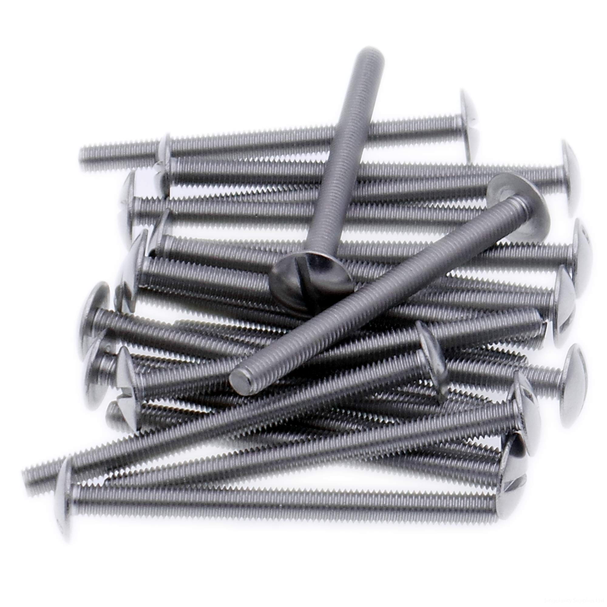 Singularity Supplies M4 (4Mm X 8Mm) Slot Mushroom Machine Screw (Bolt) - Stainless Steel (A2) (Pack Of 20)