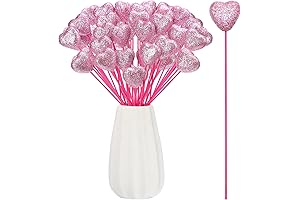 Pink Valentine's Day Heart Stems for Decorations & Bouquets