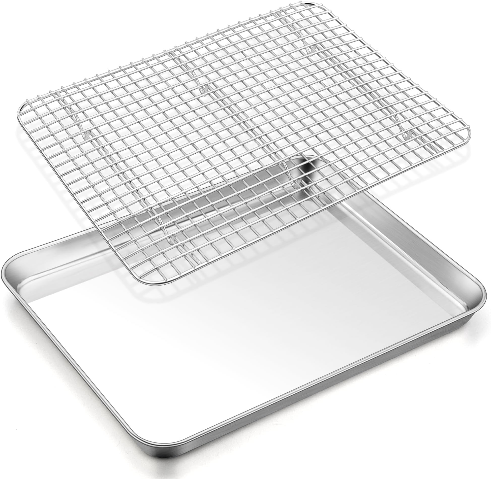 Bastwe Baking Sheet and Cooling Rack Set, Stainless Steel