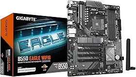 GIGABYTE Placa-mãe B550 Eagle WIFI6 - AMD Ryzen 5000 G-Series CPUs, 10+3+1 fases VRM, até 3200MHz DDR4, 1xPCIe 4.0 + 1xPCIe 3.0 M.2, LAN 1GbE, WiFi 6, USB 3.2 Gen 2