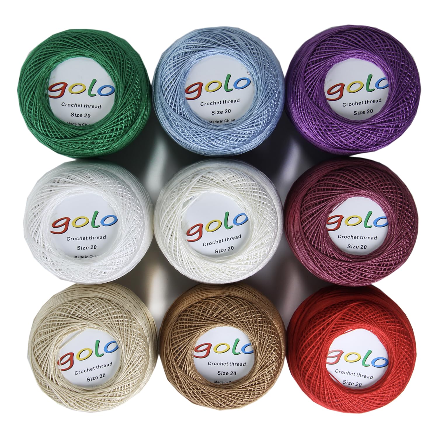 golo Crochet Thread Size 20 Yarn for Hand Knitting Embroidery Thread 20-9-5 — image 1